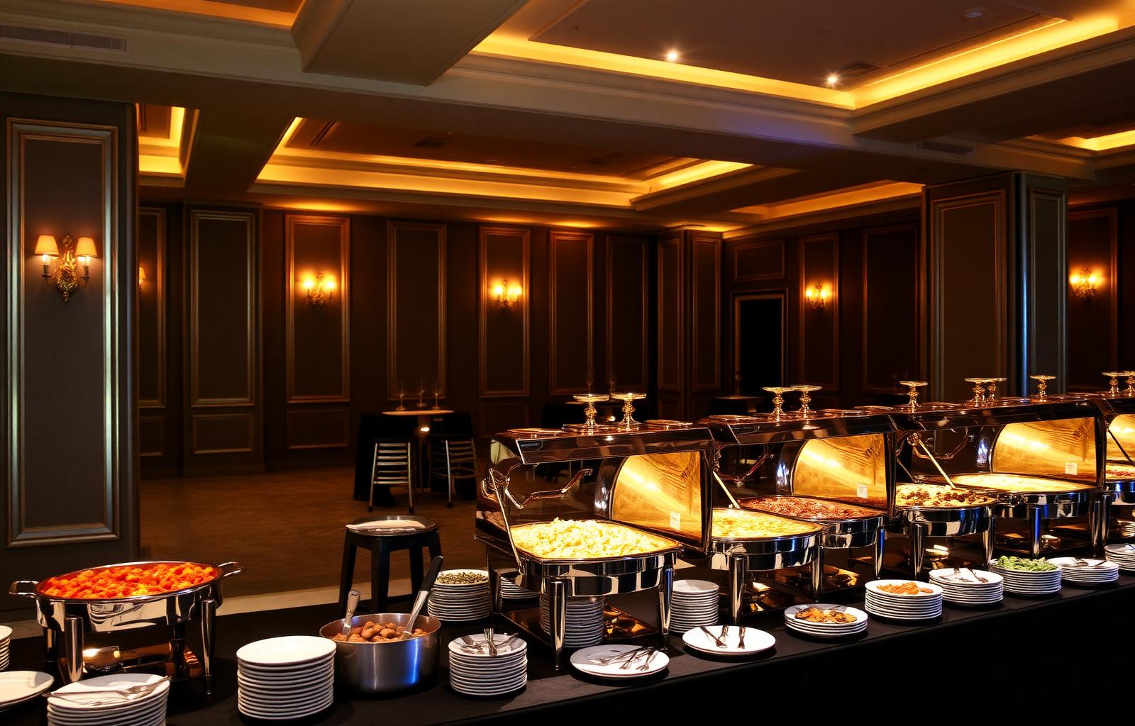 Luxury wedding catering buffet by MH Cooking Center